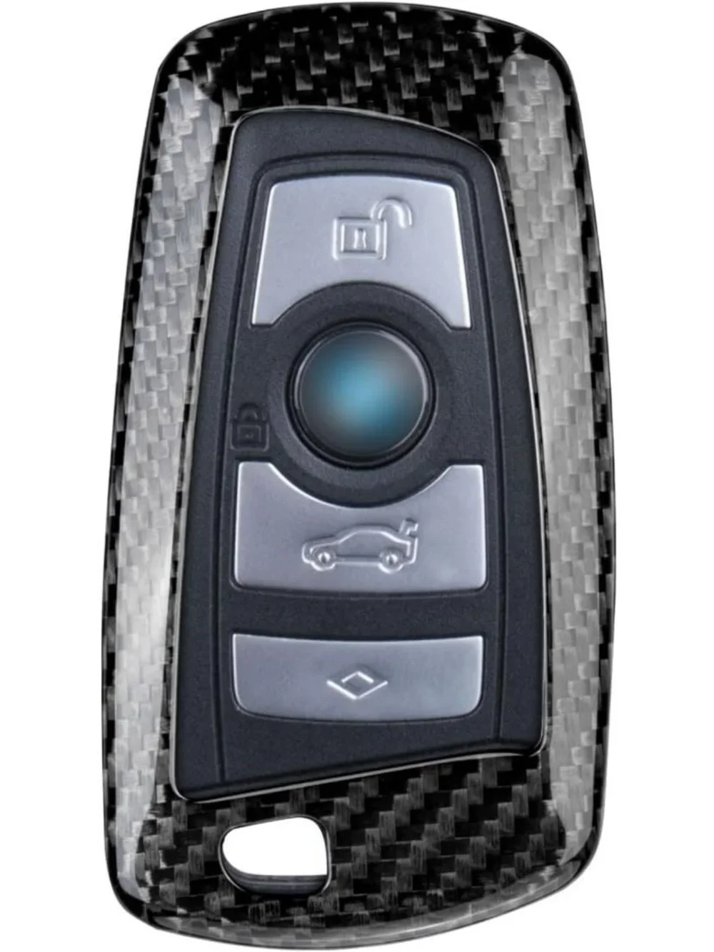 Stylish Real Glass Fiber Key Fob Cover | T-Carbon Protector for BMW Models